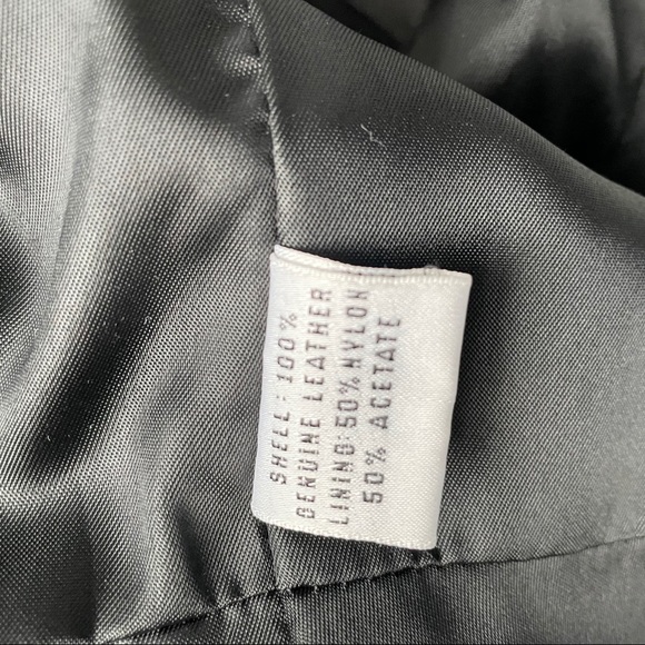 EUC BEBE BLACK LAMBSKIN LEATHER VEST - Picture 6 of 7